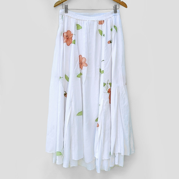 Vintage Hand Made Layered Modest Maxi Skirt M - Picture 5 of 8